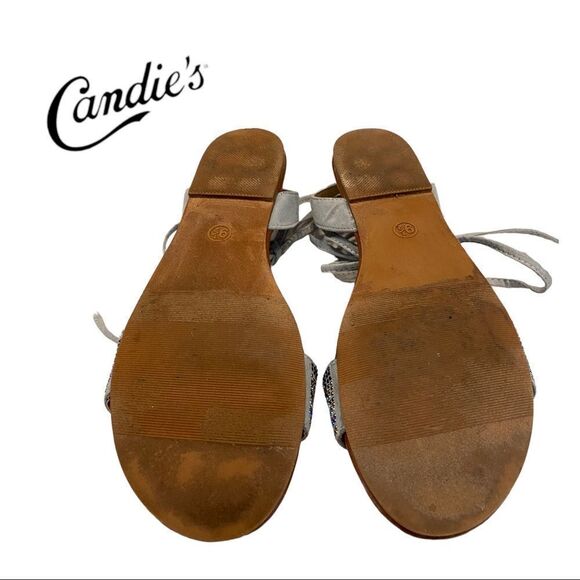 Candie's Women's Colorful Studded Ankle Tie Wrap Sandals 9.5 - Picture 7 of 7